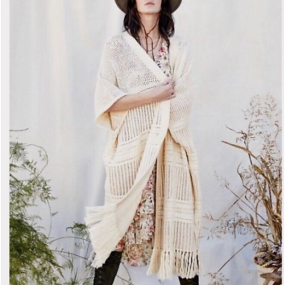 MATILDA JANE GOOD HART Mayfield Kimono Sweater in Cream Size XS - Picture 1 of 6